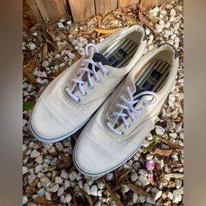 Sperry Top Sider Men's Striper II Core Canvas, White,Size 8 1/2